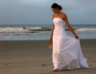 beach wedding gowns