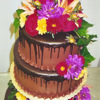 Chocolate Flowers Wedding Cake