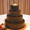 Pearls Chocolate Wedding Cake